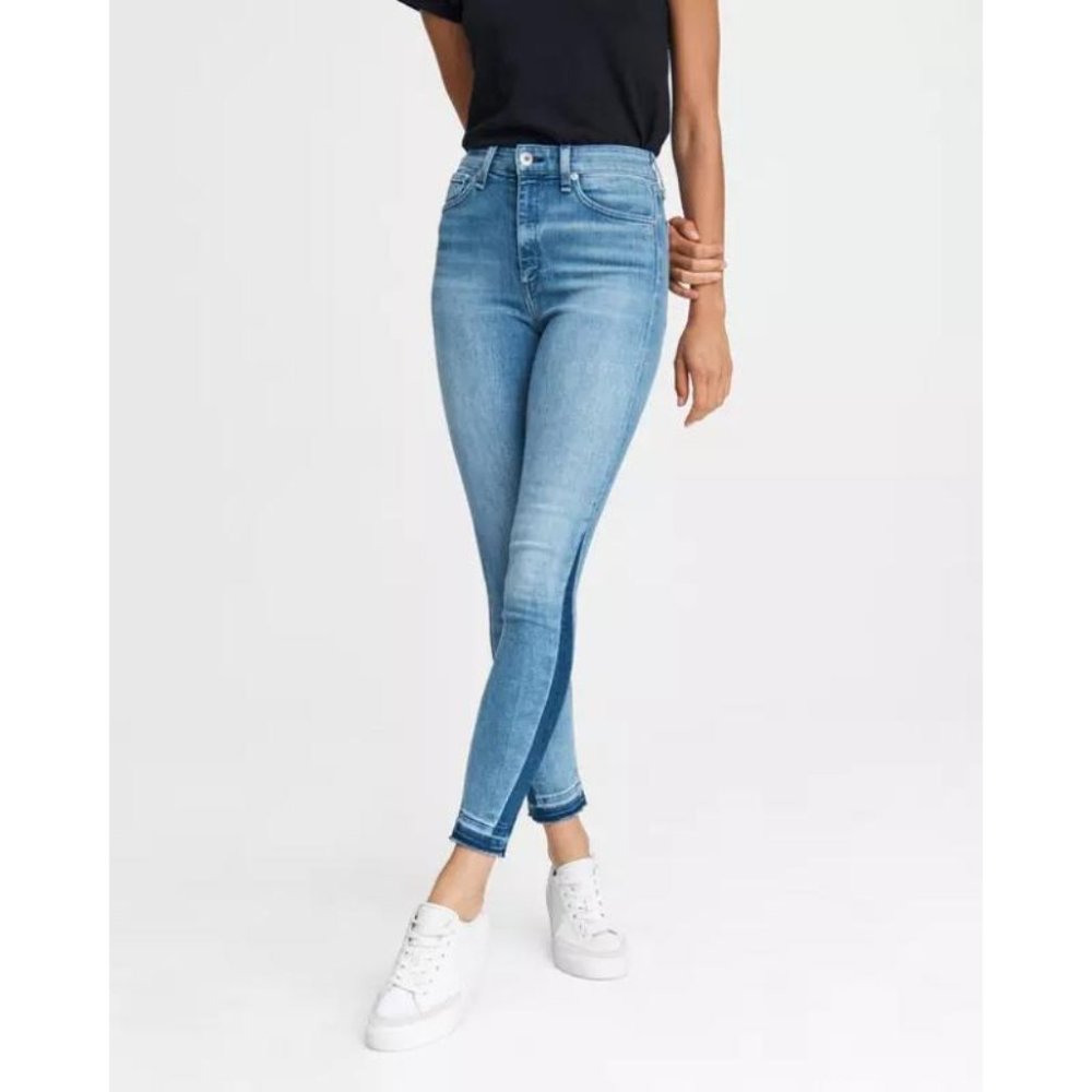 rag & bone Jeans Womens 24 Nina High Rise Ankle Skinny Vintage Release frayed